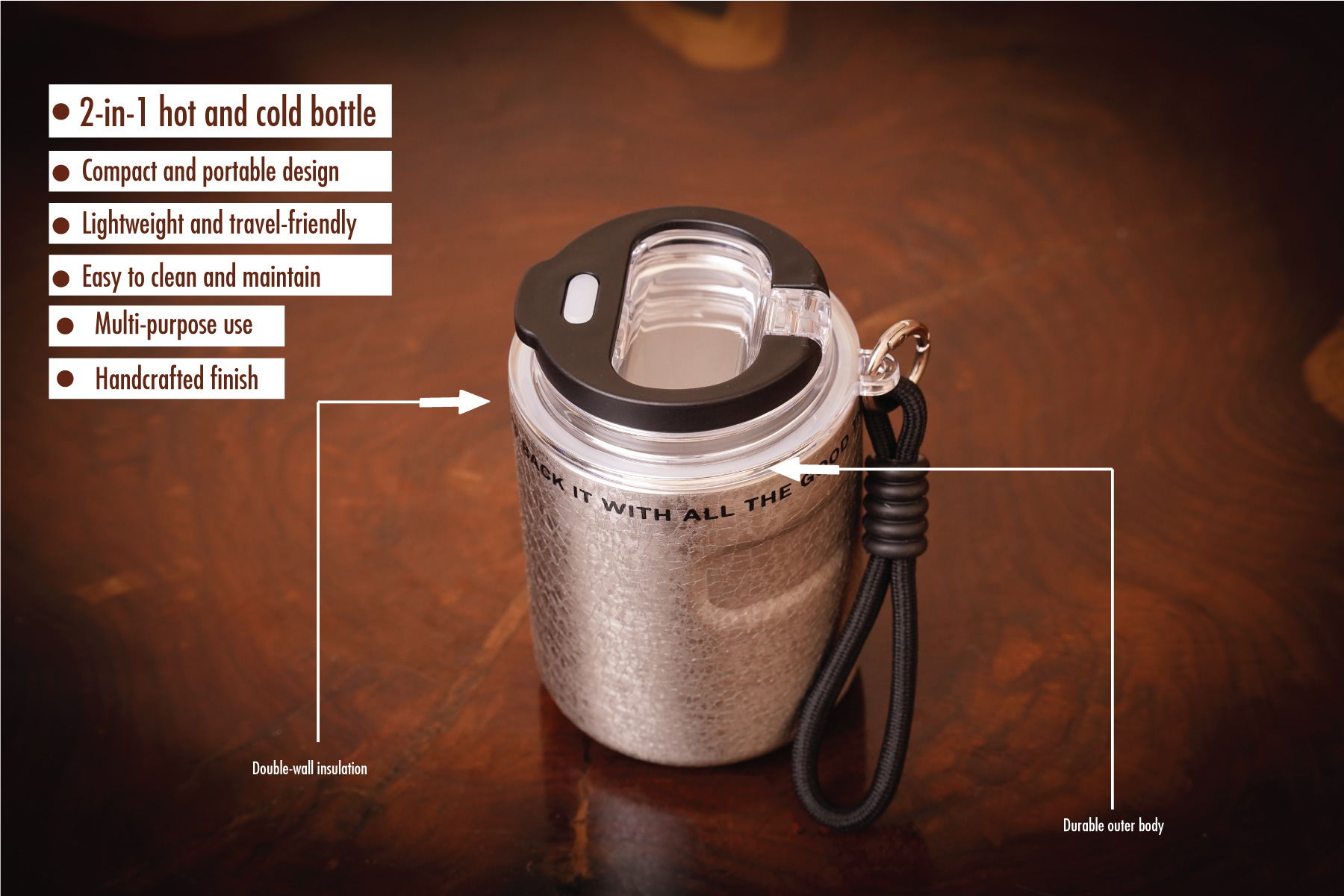 2 in 1 Insulated Bottle - Image 5