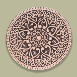 Block Print Cane Mat