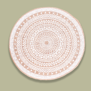 Block Print Cane Mat