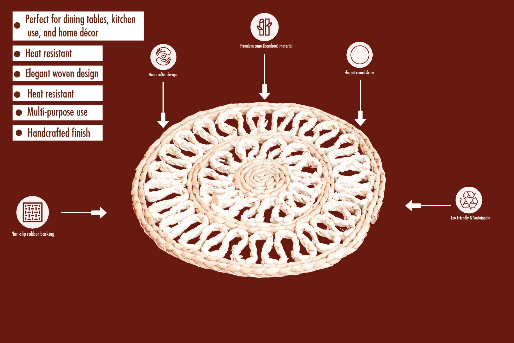 Heat Resistant Cane Mat - Image 4