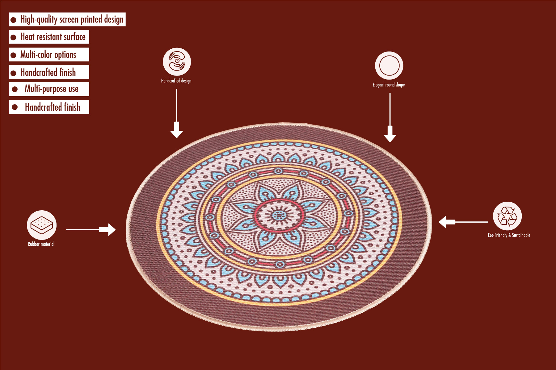 Non-Slip Printed Table Mat - Image 5